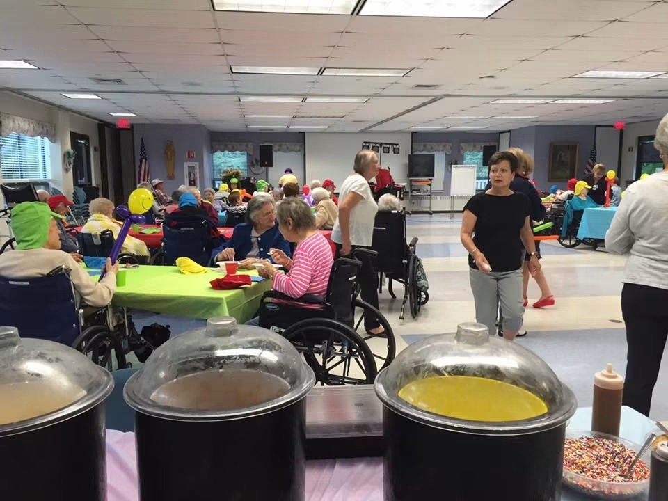 Cold Stone ice cream catering at an indoor community event