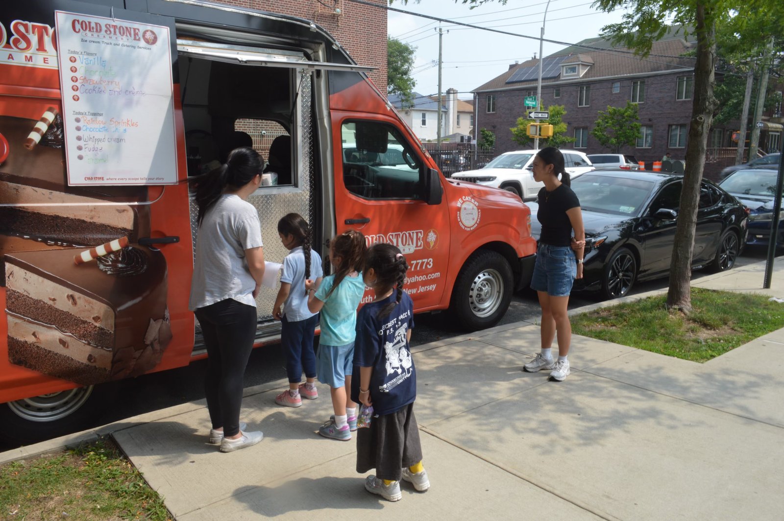 The Cold Stone Creamery ice cream truck serving guests at a New Jersey event